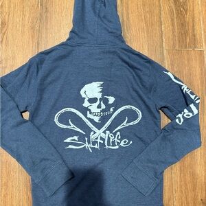 Salt Life Men's Navy Graphic Hoodie - small